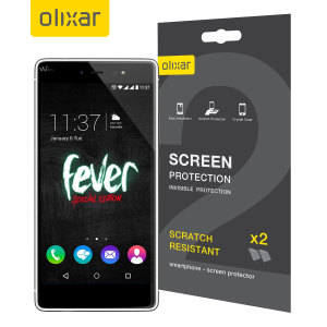 Keep your Wiko Fever SE screen in pristine condition with this Olixar scratch-resistant screen protector 2-in-1 pack.