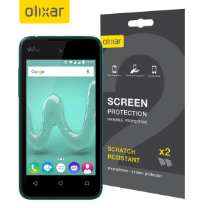 Keep your Wiko Sunny screen in pristine condition with this Olixar scratch-resistant screen protector 2-in-1 pack.
