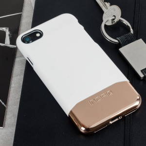 Sleek and stylish, the Incipio Edge Chrome case in white / chrome rose gold provides great protection for your iPhone 7 against scratches and impacts. Installation of the case is made simple with the two-piece design.