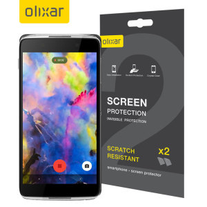 Keep your Alcatel IDOL 4 screen in pristine condition with this Olixar scratch-resistant screen protector 2-in-1 pack.