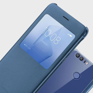 Protect your Huawei Honor 8's screen and keep to date with the time and notifications thanks to the intuitively designed window in the cover of the blue flip case. Crafted from the finest materials, the case provides a sophisticated feel and look.