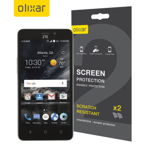 Keep your ZTE Sonata 3's screen in pristine condition with this Olixar scratch-resistant screen protector 2-in-1 pack.