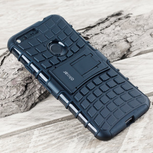 Protect your Google Pixel XL from bumps and scrapes with this black ArmourDillo case. Comprised of an inner TPU case and an outer impact-resistant exoskeleton, with a built-in viewing stand.