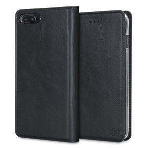 Olixar Genuine Leather iPhone 7 Plus Executive Wallet Case - Black