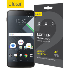 Keep your BlackBerry DTEK60 screen in pristine condition with this Olixar scratch-resistant screen protector 2-in-1 Pack.