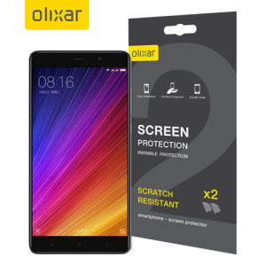 Keep your Xiaomi Mi 5s Plus screen in pristine condition with this Olixar scratch-resistant screen protector 2-in-1 pack.