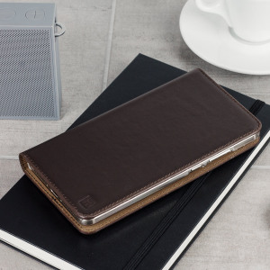 Olixar Genuine Leather Huawei Mate 9 Executive Wallet Case - Brown