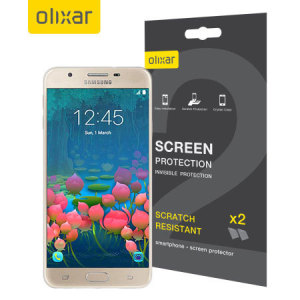 Keep your Samsung Galaxy J5 Prime's screen in pristine condition with this Olixar scratch-resistant screen protector 2-in-1 pack.