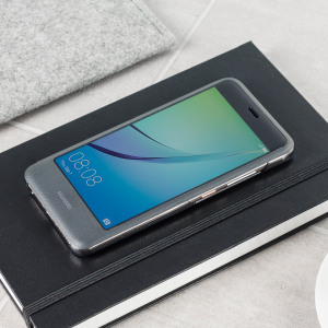 Ideal for checking the time or notifications without opening the case. This official leather-style flip in grey from Huawei Nova protects against knocks, drops and scratches.