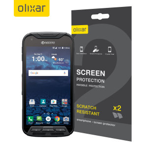 Keep your Kyocera DuraForce PRO's screen in pristine condition with this Olixar scratch-resistant screen protector 2-in-1 pack.