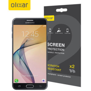 Keep your Samsung Galaxy J7 Prime screen in pristine condition with this Olixar scratch-resistant screen protector 2-in-1 pack.