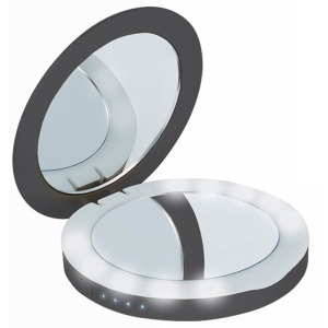 The Beeyo Compact Mirror Power Bank in black lets you charge your smartphone on the go as well as fix your make up. Perfect for all of those little emergencies, it's small and lightweight so you can keep it in your handbag for when you need it.