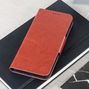 Olixar Leather-Style Samsung Galaxy S8 Plus Wallet Stand Case - Brown