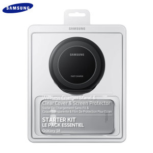 This essential starter pack from Samsung contains three accessories no serious smartphone owner should be without - a Qi wireless charging stand, durable clear cover and screen protector.