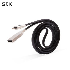 This Lightning charge and data sync cable from STK features durable, stylish alloy connectors and a unique, tangle-free flat design. Charge and sync your Apple devices in no time at all while complementing the aesthetic of your device with this cable.