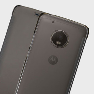 This official flip case in smoke black for Motorola Moto G5 Plus shields your device from knocks, scrapes and scratches while adding virtually no bulk.