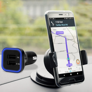 Essential items you need for your smartphone during a car journey all within the Olixar DriveTime In-Car Pack. Featuring a robust one-handed phone car mount and car charger with an additional USB port for your HTC U11.