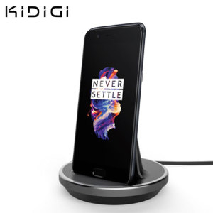 Synchronise and charge your OnePlus 5 with this stylish and case compatible desktop dock which also acts as a multimedia stand. Supports USB-C (USB Type-C).