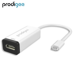 This Prodigee HDMI 4K adapter in white supports Ultra HD standard (4K), while the plug and play nature of the device lets you connect easily. Connect your USB-C compatible device to your TV in seconds to enjoy a truly cinematic experience.