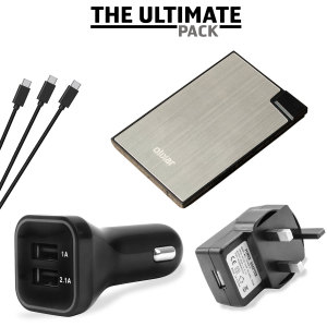 The ultimate USB-C charging pack for all your power needs, featuring a super fast in-car charger and mains adapter, portable power bank and 3x USB-C cables. Never be without battery power ever again!