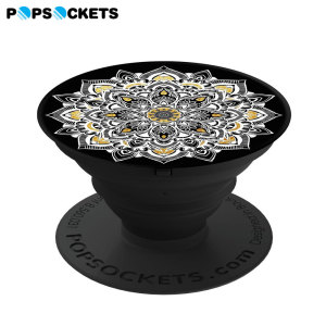 Who said pop is dead? Super-sleek, compact and convenient, this expanding stick-on accessory for all smartphones in golden lace props up your device so you don't have to. Simply stick PopSockets to the back of your phone, then pull outwards.
