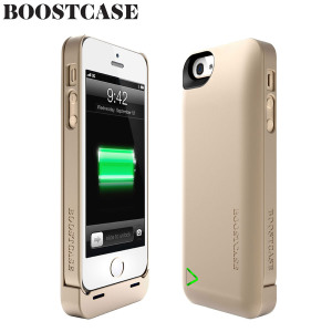 Boostcase Hybrid Case 1500Mah Battery iPhone 5S / 5 - Champagne Gold