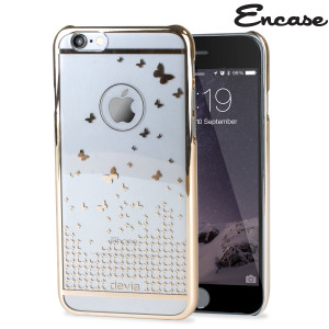 Butterfly iPhone 6 Shell Case - Champagne Gold / Clear