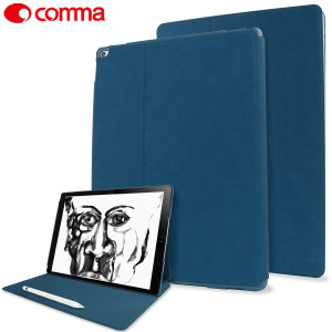 Comma Elegant Series Leather iPad Pro Case - Dark Blue