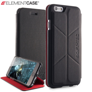 ElementCase Soft-Tec iPhone 6 Wallet Stand Case - Black and Red