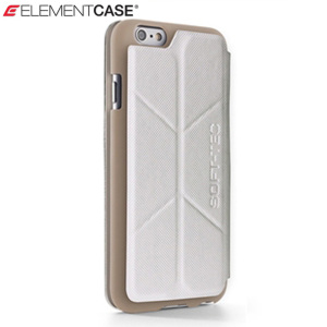 ElementCase Soft-Tec iPhone 6 Wallet Stand Case - White and Gold