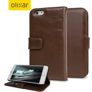 Encase Genuine Leather iPhone 6 Plus Wallet Case - Brown