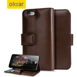 Encase Genuine Leather iPhone 6 Wallet Case - Brown