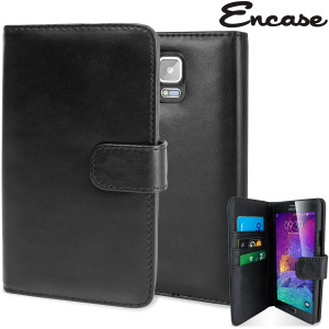 Encase Genuine Leather Samsung Galaxy Note 4 Case - Black