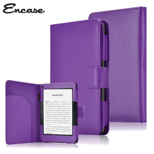Encase Leather-Style Amazon Kindle Voyage Folio Case - Purple