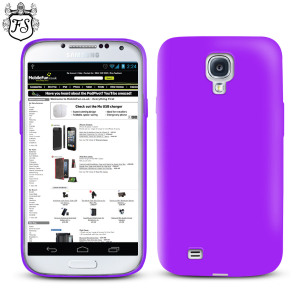 Custom moulded for the Samsung Galaxy S4, this purple Flexishield case