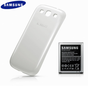 Genuine Samsung Extended Battery Kit for Galaxy S3 - 3000mAh - White