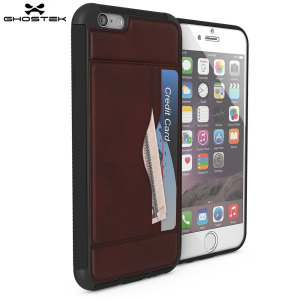 Ghostek Stash iPhone 6S / 6 Genuine Leather Wallet Case - Dark Brown