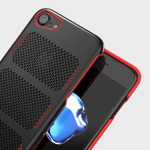 IOM Extreme GT iPhone 7 Stainless Steel Case - Black / Red