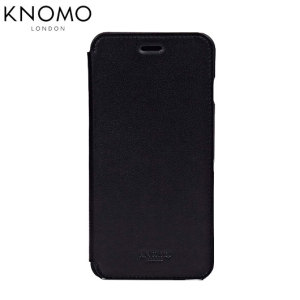 Knomo Leather Folio iPhone 6 Plus Wallet Case - Black