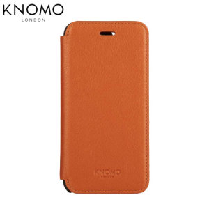 Knomo Leather Folio iPhone 6 Plus Wallet Case - Brown