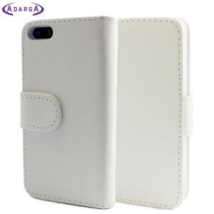 Leather Style Wallet Case for iPhone 5S / 5 - White