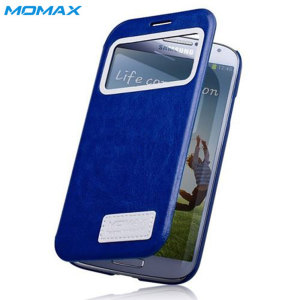 Momax Samsung Galaxy S4 Stand View Case - Blue