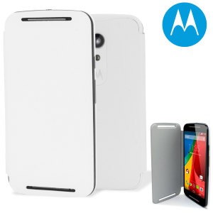 Official Motorola Moto G 2nd Gen Flip Shell Cover - Chalk