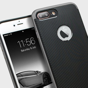 Olixar X-Duo iPhone 7 Plus Case - Carbon Fibre Metallic Grey