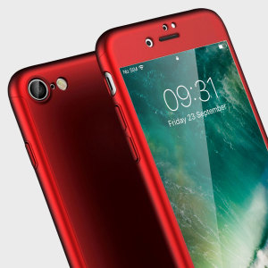 Olixar X-Trio Full Cover iPhone 7 Case - Red