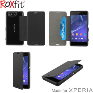 Roxfit Gel Shell Flip Plus Sony Xperia Z3 Compact Case - Nero Black