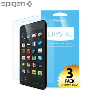 Spigen Full body Crystal Amazon Fire Phone Screen Protector - 3 Pack