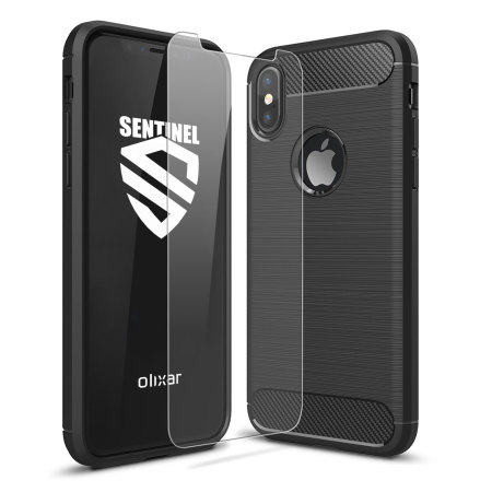 Olixar Sentinel iPhone X Case and Glass Screen Protector