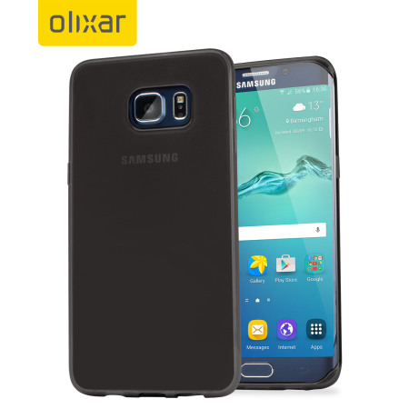 FlexiShield Samsung Galaxy S6 Edge+ Gel Case - Smoke Black
