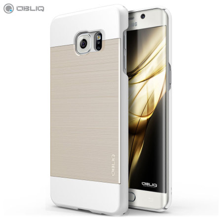 Obliq Slim Meta Samsung Galaxy S6 Edge+ Case - White / Gold